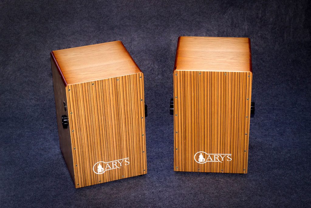 mẫu trống cajon arys Gỗ Zebra -2inOne -CJBHEC-OAK48