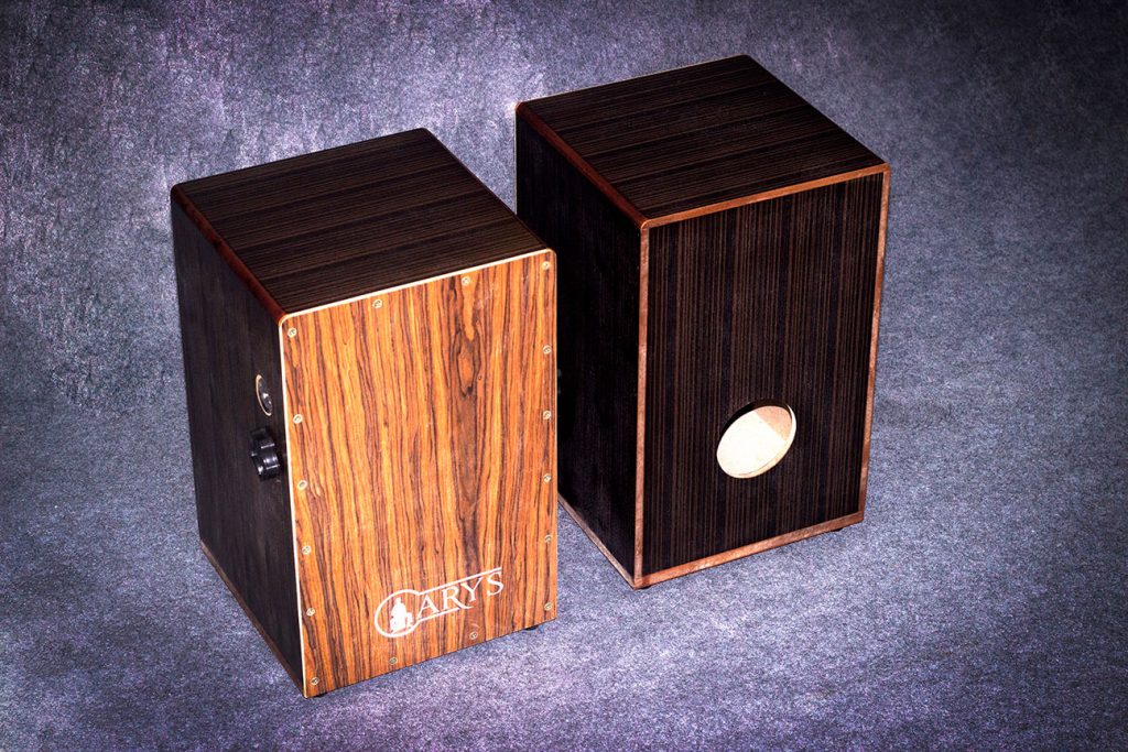 Trống cajon Arys 2inOne gỗ walnut-CJBHEC-BLACKZEB39